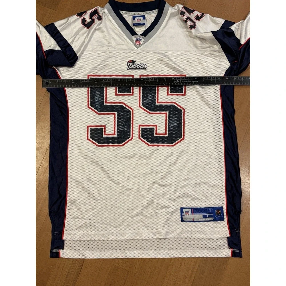 Vintage Willie McGinest Jersey Patriots Reebok Large 55 NFL White Y2K On Field